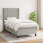 JUNG Vida Boxspringbett mit Matratze Hellgrau 80x200 cm Stoff