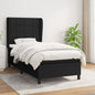 JUNG Vida Boxspringbett mit Matratze Schwarz 100x200 cm Stoff