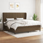 JUNG Vida Boxspringbett mit Matratze Dunkelbraun 200x200 cm Stoff