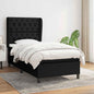 JUNG Vida Boxspringbett mit Matratze Schwarz 80x200 cm Stoff