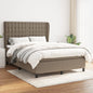 JUNG Vida Boxspringbett mit Matratze Taupe 140x190 cm Stoff