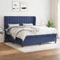 JUNG Vida Boxspringbett mit Matratze Blau 160x200 cm Stoff
