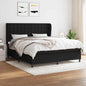 JUNG Vida Boxspringbett mit Matratze Schwarz 180x200 cm Stoff