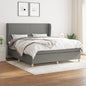 JUNG Vida Boxspringbett mit Matratze Dunkelgrau 160x200 cm Stoff