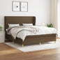 JUNG Vida Boxspringbett mit Matratze Dunkelbraun 160x200 cm Stoff