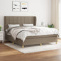JUNG Vida Boxspringbett mit Matratze Taupe 160x200 cm Stoff