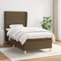 JUNG Vida Boxspringbett mit Matratze Dunkelbraun 80x200 cm Stoff