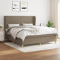 JUNG Vida Boxspringbett mit Matratze Taupe 160x200 cm Stoff