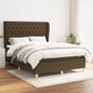 JUNG Vida Boxspringbett mit Matratze Dunkelbraun 140x200 cm Stoff