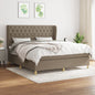 JUNG Vida Boxspringbett mit Matratze Taupe 160x200 cm Stoff