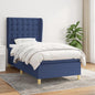 JUNG Vida Boxspringbett mit Matratze Blau 90x200 cm Stoff