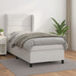 JUNG Vida Boxspringbett mit Matratze Weiß 100x200 cm Kunstleder