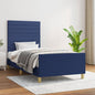 JUNG Vida Bettgestell ohne Matratze Blau 100x200 cm Stoff