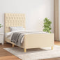 JUNG Vida Bettgestell ohne Matratze Creme 90x190 cm Stoff