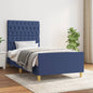 JUNG Vida Bettgestell ohne Matratze Blau 100x200 cm Stoff