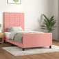 JUNG Vida Bettgestell mit Kopfteil Rosa 80x200 cm Samt
