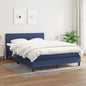 JUNG Vida Boxspringbett mit Matratze Blau 140x200 cm Stoff