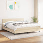 JUNG Vida Boxspringbett mit Matratze Creme 180x200 cm Stoff
