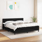 JUNG Vida Boxspringbett mit Matratze Schwarz 160x200 cm Stoff