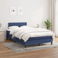 JUNG Vida Boxspringbett mit Matratze Blau 120x200 cm Stoff