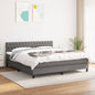 JUNG Vida Boxspringbett mit Matratze Dunkelgrau 180x200 cm Stoff