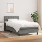 JUNG Vida Boxspringbett mit Matratze Dunkelgrau 80x200 cm Stoff