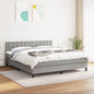 JUNG Vida Boxspringbett mit Matratze Hellgrau 180x200 cm Stoff