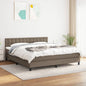JUNG Vida Boxspringbett mit Matratze Taupe 180x200 cm Stoff