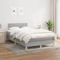JUNG Vida Boxspringbett mit Matratze Hellgrau 120x200 cm Stoff