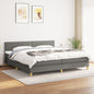 JUNG Vida Boxspringbett mit Matratze Dunkelgrau 200x200 cm Stoff