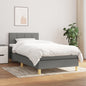 JUNG Vida Boxspringbett mit Matratze Dunkelgrau 90x190 cm Stoff
