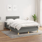 JUNG Vida Boxspringbett mit Matratze Dunkelgrau 120x200 cm Stoff