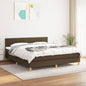 JUNG Vida Boxspringbett mit Matratze Dunkelbraun 160x200 cm Stoff