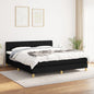 JUNG Vida Boxspringbett mit Matratze Schwarz 160x200 cm Stoff