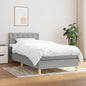JUNG Vida Boxspringbett mit Matratze Hellgrau 90x190 cm Stoff