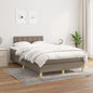 JUNG Vida Boxspringbett mit Matratze Taupe 120x200 cm Stoff