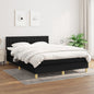 JUNG Vida Boxspringbett mit Matratze Schwarz 140x200 cm Stoff