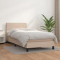 JUNG Vida Boxspringbett mit Matratze Cappuccino-Braun 90x190cm Kunstleder