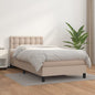 JUNG Vida Boxspringbett mit Matratze Cappuccino-Braun 90x200cm Kunstleder