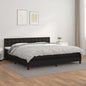 JUNG Vida Boxspringbett mit Matratze Schwarz 200x200 cm Kunstleder