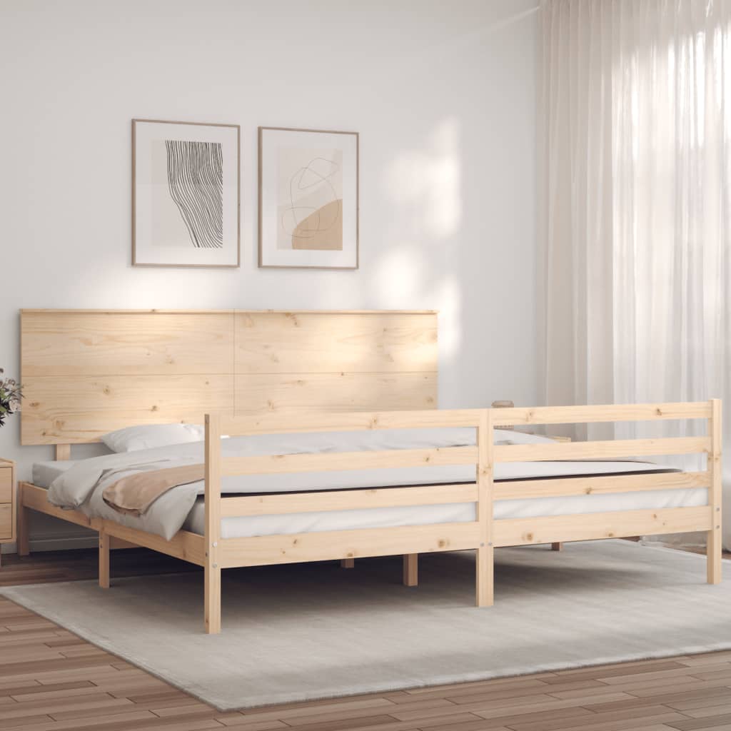 JUNG Vida Massivholzbett mit Kopfteil 200x200 cm