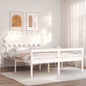JUNG Vida Seniorenbett mit Kopfteil 160x200 cm Weiß Massivholz