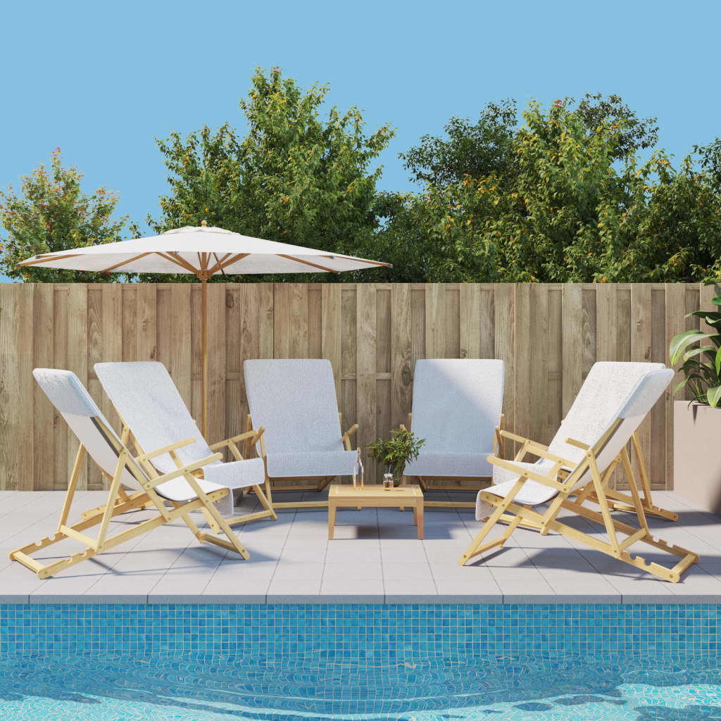 JUNG Vida Strandtücher 6 Stk. Weiß 60x135 cm Stoff 400 GSM