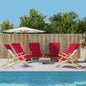 JUNG Vida Strandtücher 6 Stk. Burgunderrot 60x135 cm Stoff 400 GSM