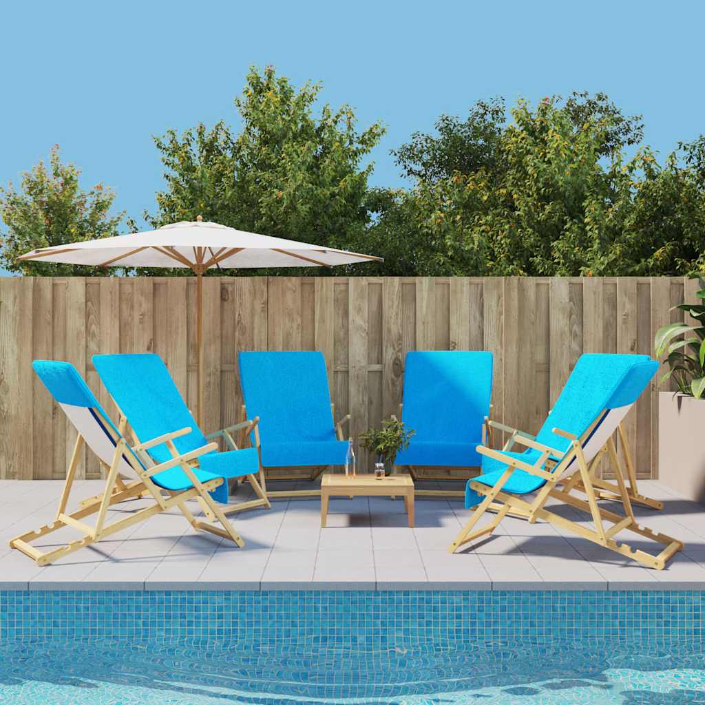 JUNG Vida Strandtücher 6 Stk. Türkis 60x135 cm Stoff 400 GSM