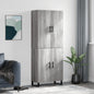 JUNG Vida Highboard Grau Sonoma 69,5x34x180 cm Holzwerkstoff
