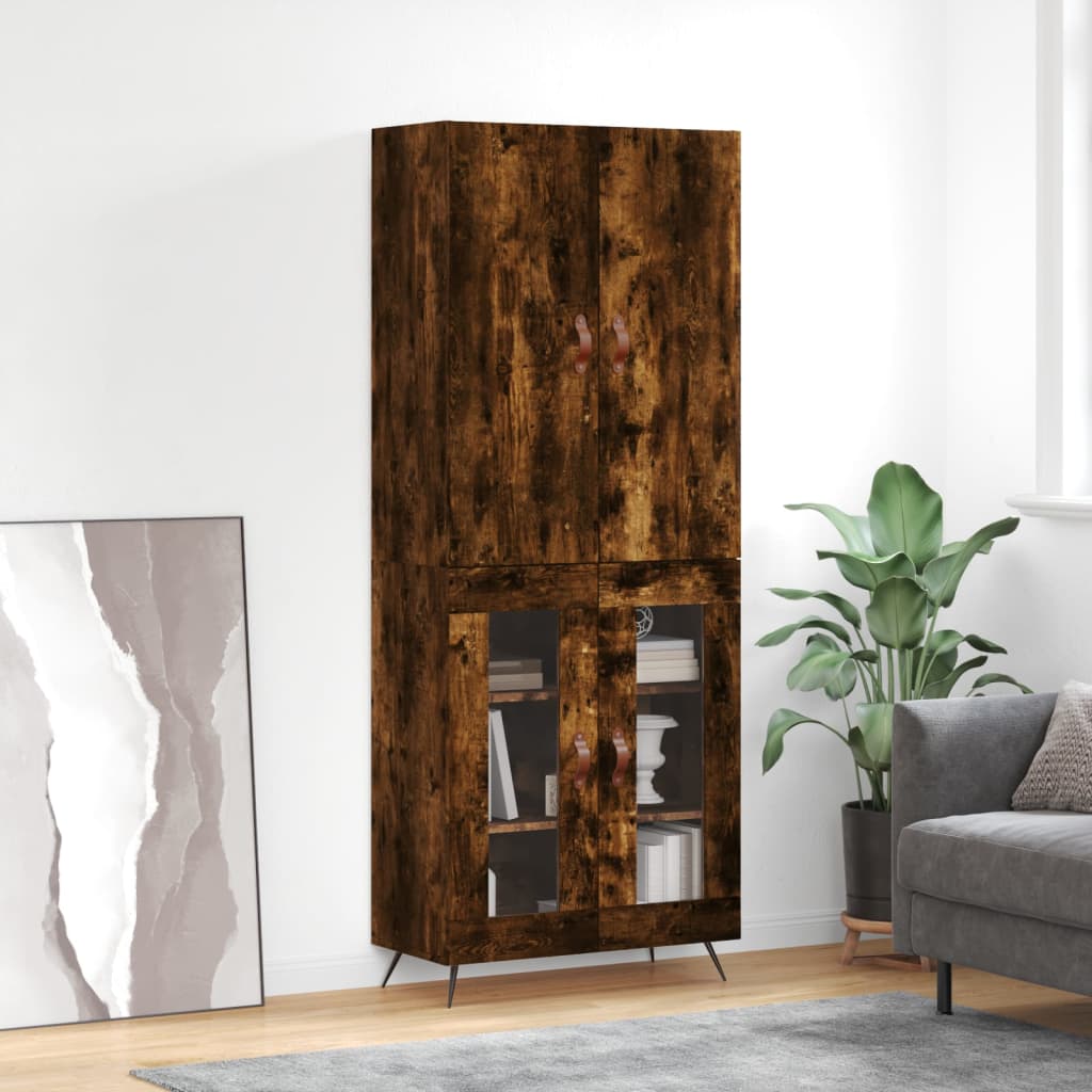 JUNG Vida Highboard Räuchereiche 69,5x34x180 cm Holzwerkstoff