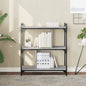 JUNG Vida Bücherregal 3 Böden Grau Sonoma 76x32x88 cm Holzwerkstoff