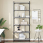 JUNG Vida Bücherregal 6 Böden Grau Sonoma 76x32x192 cm Holzwerkstoff