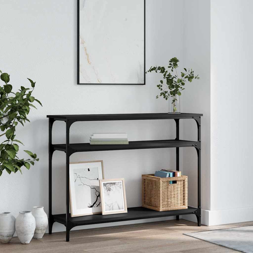 JUNG Vida Konsolentisch Schwarz 100x29x75 cm Holzwerkstoff